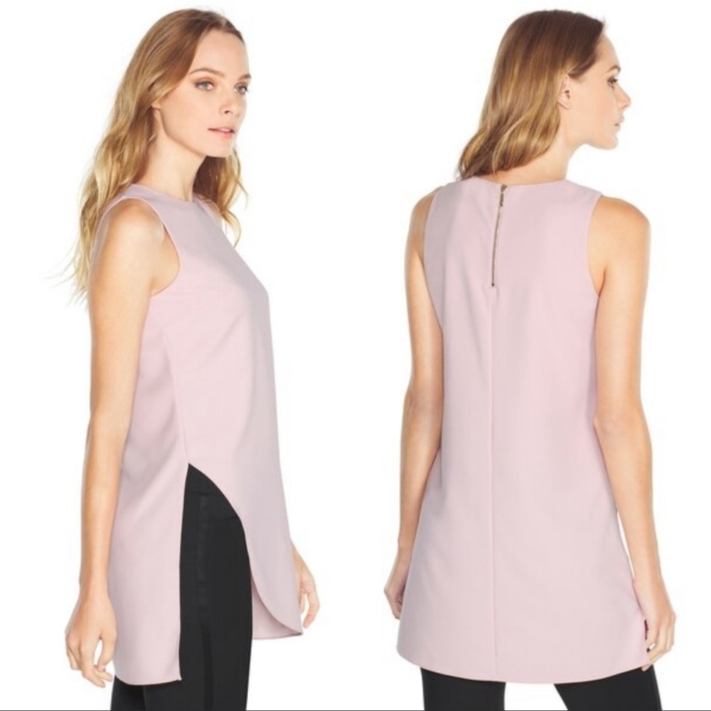 White House Black Market Light Pink Sleeveless Tunic
